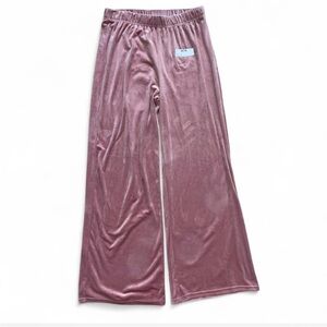 Sugar & Jade Velvet Wide Legs Lounge Pants in Mauve